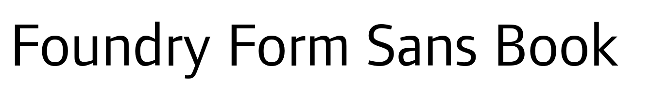 Foundry Form Sans Book